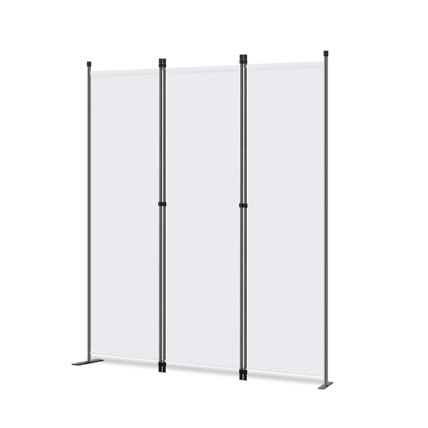 MUHENWE Foldable Room Divider 3 Panels White