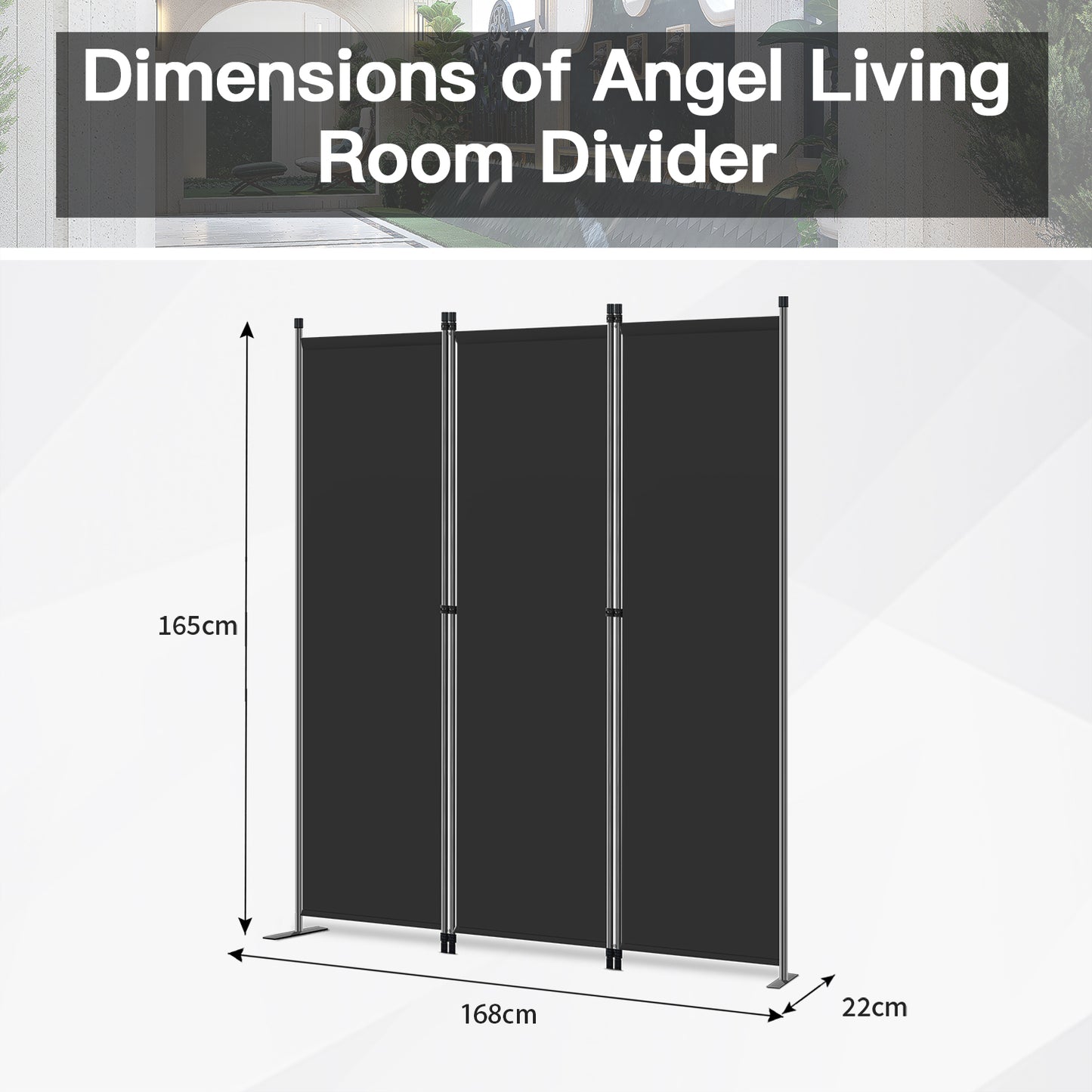 MUHENWE Foldable Room Divider 3 Panels 